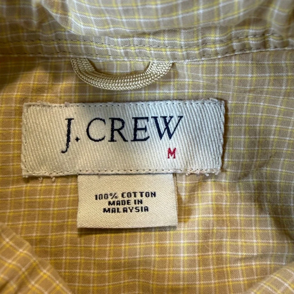 J. Crew Mens Short Sleeve Shirt Plaid Vintage Cotton M Preppy Normcore Ivy Style